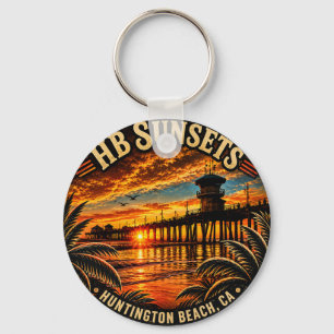 HB Sunsets Keychain - Huntington Beach, Ca
