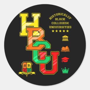 Hbcu Apparel Historically Black Colleges Universit Classic Round Sticker