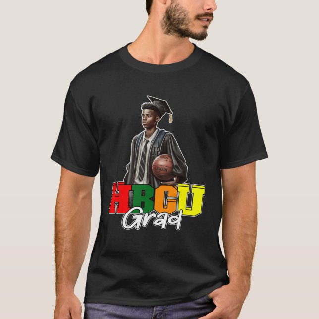 HBCU Basketball Grad Black college Alumni Apparel  T-Shirt (Front)