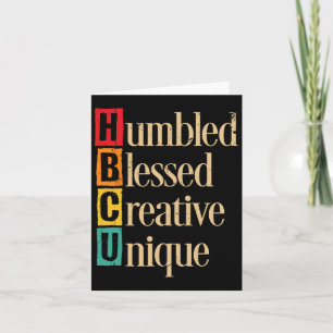 Hbcu Black History Month Humbled Blessed Creative Card