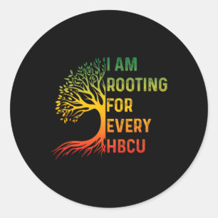 Hbcu Black History Month I'm Rooting For Every Hbc Classic Round Sticker