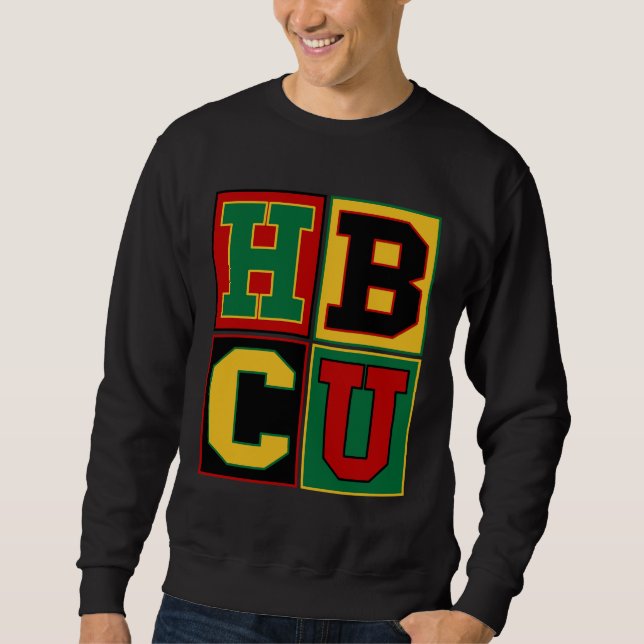 HBCU Block Letters Grads Alumni African American Sweatshirt (Front)