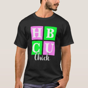 HBCU Chick Pink and Green Blocks Love T-Shirt