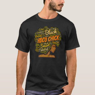 HBCU Chick Words in Afro Premium T-Shirt