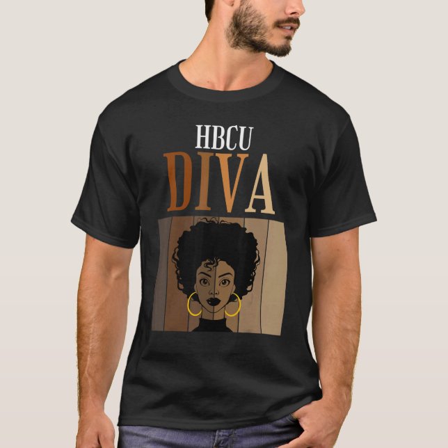 HBCU Diva Historical Black Colleges Universities B T-Shirt (Front)