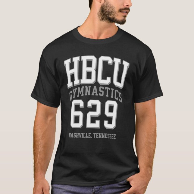 HBCU Gymnastics 629 Area Code Nashville TN T-Shirt (Front)