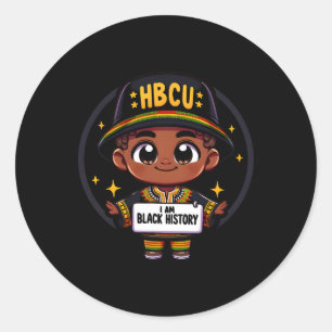 Hbcu Historically Black College Apparel Black Hist Classic Round Sticker