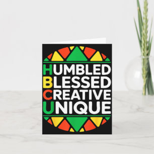 Hbcu Humbled Blessed Creative Unique Design Card