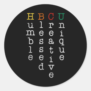 Hbcu Humbled Blessed Creative Unique Hbcu Teacher Classic Round Sticker