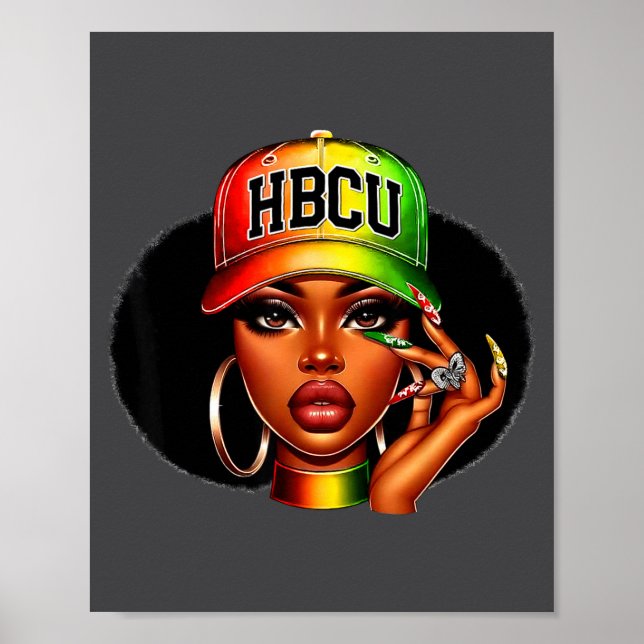 Hbcu Melanin Afro Black Women African Black Histor Poster (Front)