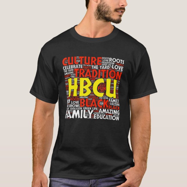 HBCU Red and White Student or Grad T-Shirt (Front)