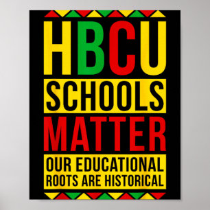 HBCU School Proud Historical Black College Poster