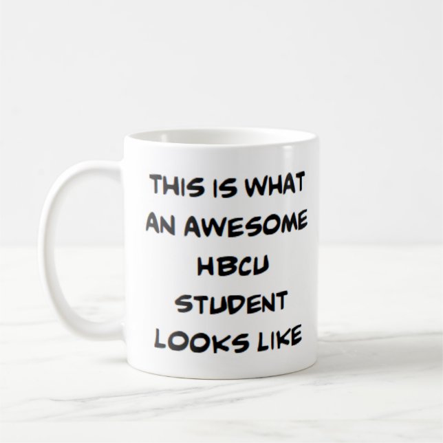 hbcu student, awesome coffee mug (Left)