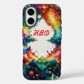 HBD Whimsical for Birthday iPhone 16 Case