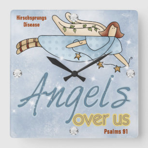 HD Angel Square Wall Clock