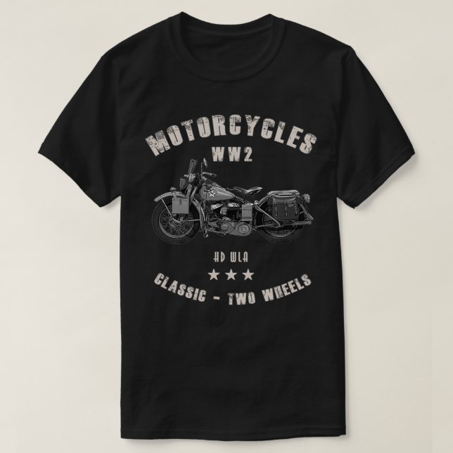 HD WLA Classic Motorcycle WW2  T-Shirt (Design Front)