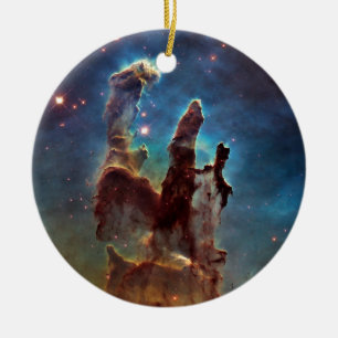 HDR Eagle Nebula Pillars of Creation Ceramic Tree Decoration