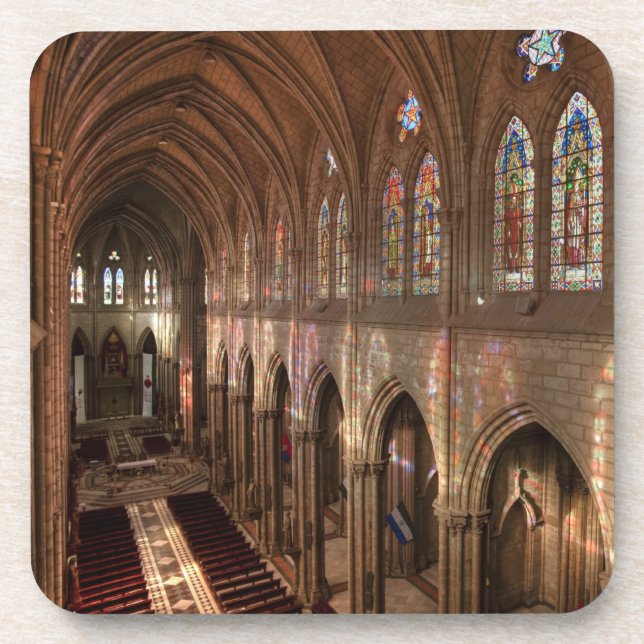HDR image of Basilica interior, Quito, Ecuador Coaster (Front)