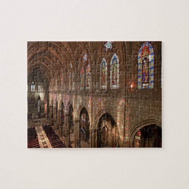 HDR image of Basilica interior, Quito, Ecuador Jigsaw Puzzle (Horizontal)
