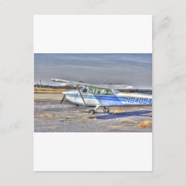 HDR Tired Plane Wheels Set In Postcard (Front)