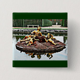 HDR Versailles Fountain 15 Cm Square Badge
