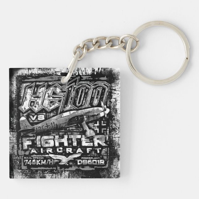 He 100 V8 Key Ring (Back)
