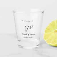 He asked she said yes engagement simple minimal