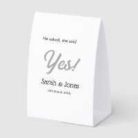 He asked she said yes engagement simple silver dat