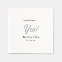 He asked she said yes engagement simple silver dat