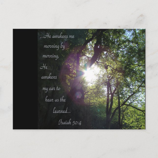 He awakens me... postcard (Front)
