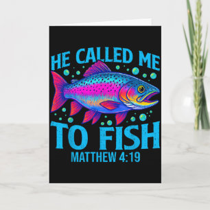 He Called Me To Fish Matthew 4_19 Faith Christian Card