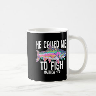 He called to fish faith bass fishing christian coffee mug