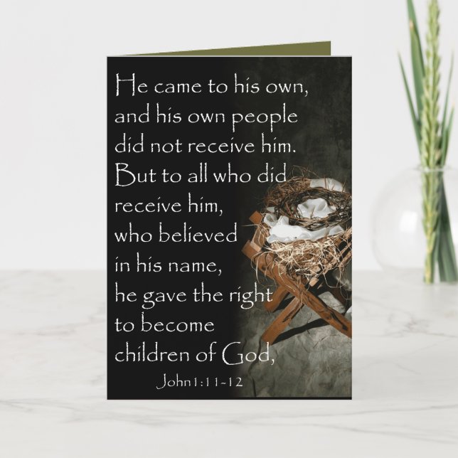 He came unto His own.. Holiday Card (Front)