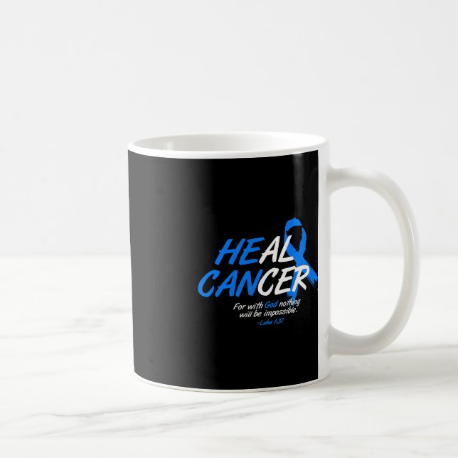 He Can Heal Cancer Alopecia Awareness Month Gift B Coffee Mug (Right)