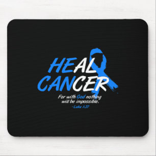 He Can Heal Cancer Alopecia Awareness Month Gift B Mouse Pad