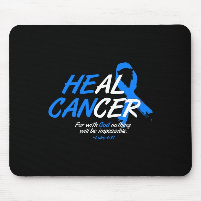 He Can Heal Cancer Alopecia Awareness Month Gift B Mouse Pad (Front)