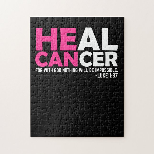 He Can Heal Cancer God Heals Bible Verse Jigsaw Puzzle (Vertical)