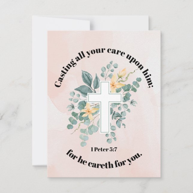 He Cares for You Card (Front)