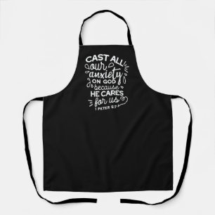 He Cares for You – Encouraging Christian Quote Apron