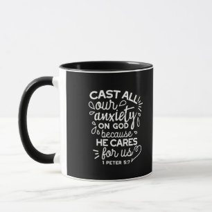 He Cares for You – Encouraging Christian Quote Mug