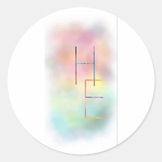he classic round sticker