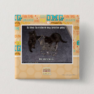 He defectiv 15 cm square badge