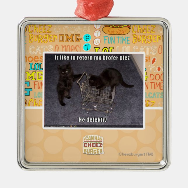 He defectiv metal ornament (Front)