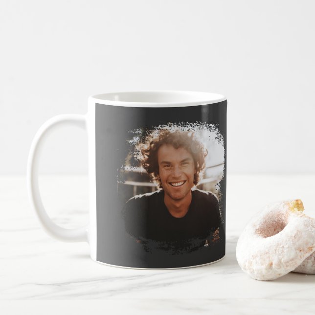 He did it modern script photo graduation coffee mug (With Donut)