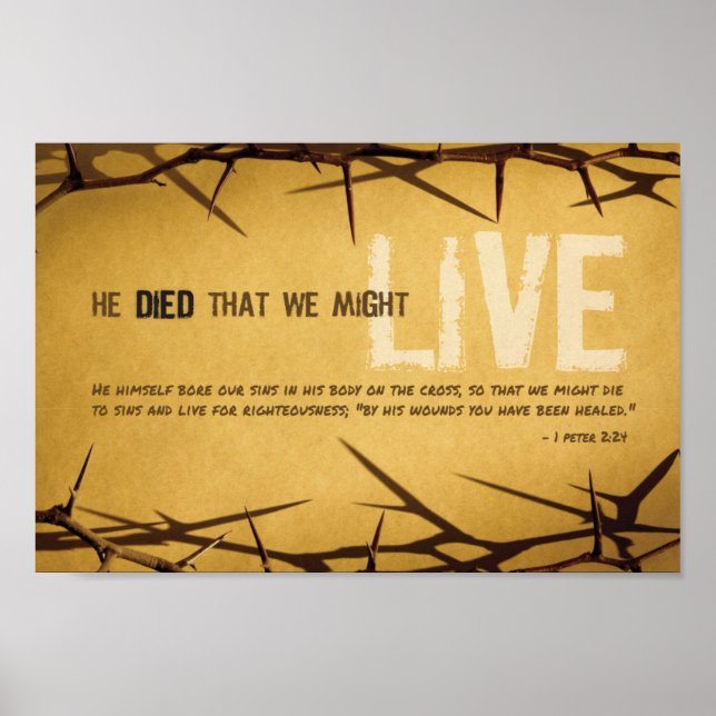 He Died that We Might Live Art Poster (Front)