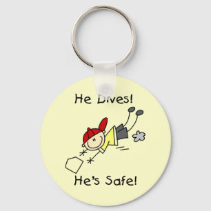 He Dives He's Safe Tshirts and Gifts Key Ring