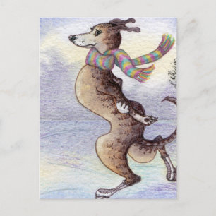 He enjoyed the wind through his ears postcard