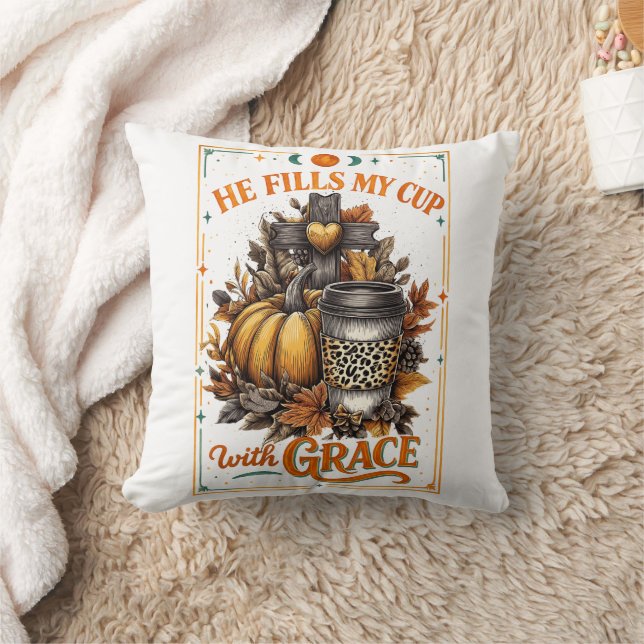 He Fills My Cup...  Cushion (Blanket)