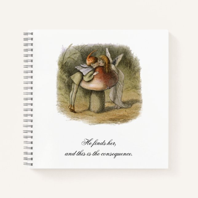 He Finds Her Romantic Fairy Valentine's Day Notebook (Front)