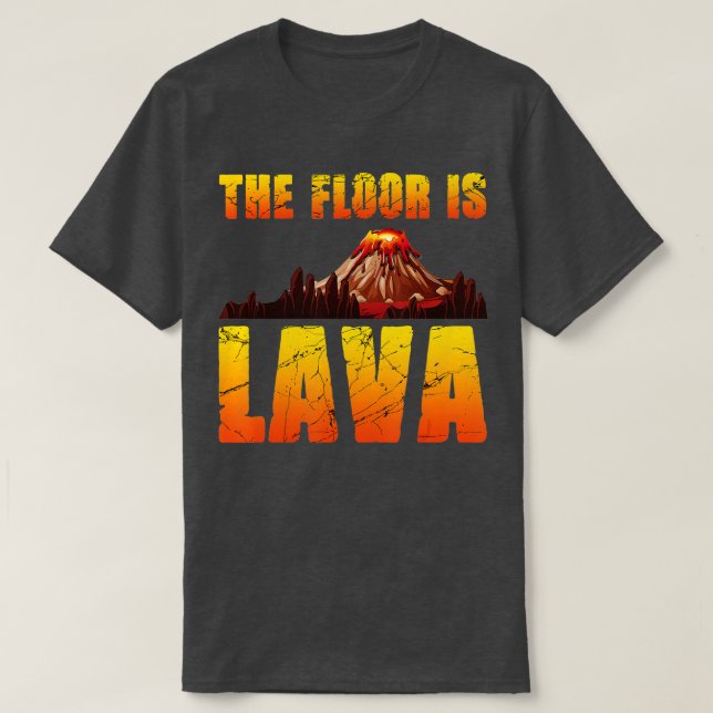 he Floor Is Lava Funny Pompeii Lava Championship M T-Shirt (Design Front)
